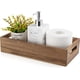 thumbnail image 1 of Cesta de madera de acacia para almacenamiento en el baño para organizar, para la parte posterior de la tapa del tanque del inodoro, cestas pequeñas y estrechas, 1 of 4
