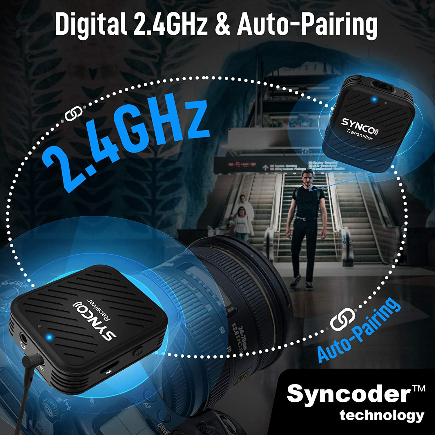 SYNCO-Système de microphone Lavalier sans fil G1 G1A1 G1A2, pour  smartphone, ordinateur portable, DSLR, tablette
