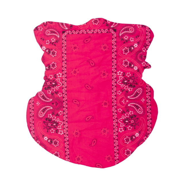 Top Headwear Face Covering Neck Gaiter - Fuchsia Paisley