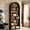 Black Brown, variant on Fnova 78" Bookshelf, Farmhouse Tall 8-Tier Arched Bookcase, Wood Display Shelf Book Shelf Organizer for Living Room, Bedroom, Entryway