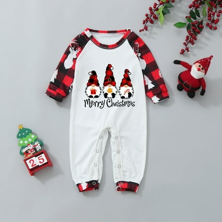 

Christmas Toddler Baby Letter Printed Romper Jumpsuit Family Clothes