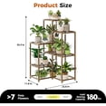 thumbnail image 4 of Bamworld Plant Stand with Grow Light, Indoor Plant Growing Corner Shelf with Grow Lights for Living Room Patio Decor, 4 of 6
