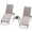Khaki, variant on TOTAL Outdoor Set of 2 Adjustable Chaise Lounge Chairs with Wheels, All-Weather Textilene, 5 Reclining Positions for Poolside, Patio, and Beach, Blue