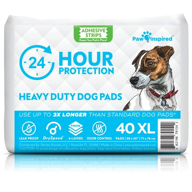 Paw Inspired Heavy Duty 24hr Protection Large Adhesive Puppy Pads