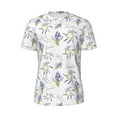 thumbnail image 5 of Wukai Lavender Flowers Print Men's Short-Sleeved Mesh T-Shirt,Quick-Dry Short Sleeve Workout T-Shirt-, 5 of 8