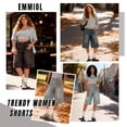 thumbnail image 4 of EMMIOL Women's Summer Trendy Baggy Denim Shorts Y2K Wide Leg Jean Jorts, Knee Length Loose Fit Jean Shorts, 4 of 7
