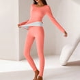 thumbnail image 2 of QSAWXQZ Women's 2PC Thermal Long Underwear Top and Leggings Set Crew Neck Long Sleeve Fleece Lined Stretch Winter Lightweight Base Layer 3XL, 2 of 8