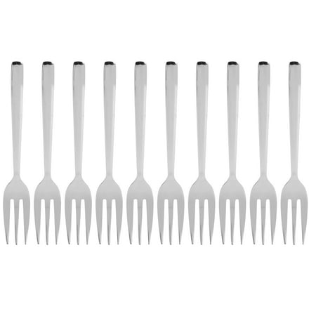 

12Pcs Stainless Steel Forks Multifunctional Tasting Appetizer Cake Dessert Salad Fruit Fork