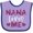 Lavender and Purple, variant on Inktastic My Nana Loves Me Hearts in Pink Plaid Boys or Girls Baby Bib