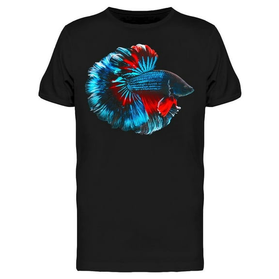Red A Blue Betta Fish T-Shirt Men -Image by Shutterstock, Male XX-Large