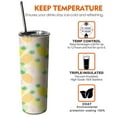 thumbnail image 6 of 20 OZ Skinny Tumbler Pineapple Coffee Travel Mug with Lid and Straw,Stainless Steel Vacuum Insulated Cafe Tumblers Gifts for Women Mothers, 6 of 7
