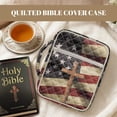 thumbnail image 3 of Pzuqiu US Flag Cross Bible Case for Girls Vintage Bible Protector with Multi-Pockets Soft Functional Bibles Bag Journal Case Large Quilted Bibles Cover Perfect Gift for Women, 3 of 7