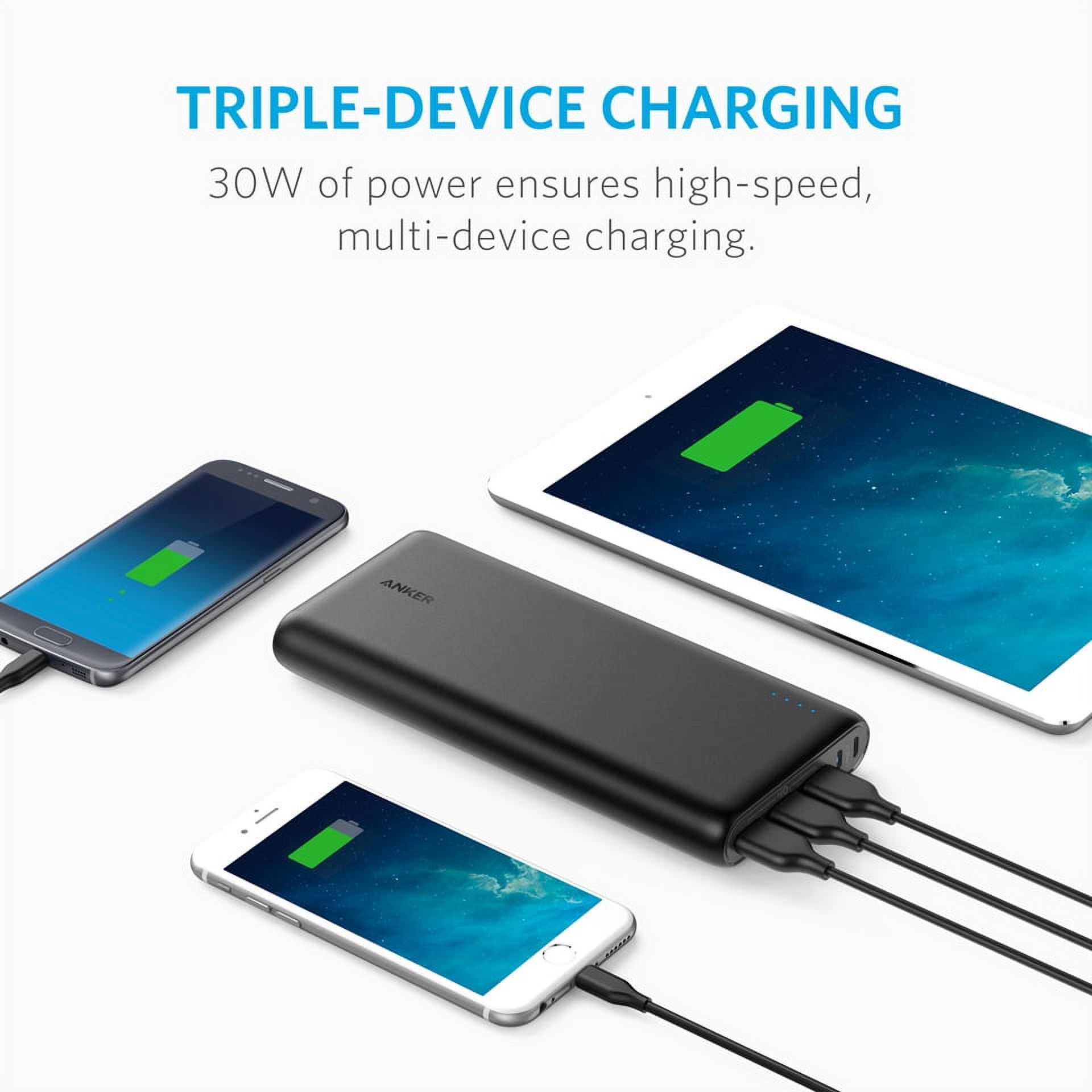 Anker PowerCore 26800 Portable Charger, 26800mAh External Battery with Dual Input Port and 3 USB Output Port - image 4 of 7