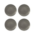 thumbnail image 1 of Juego 4 Platos Galerias El Triunfo Porcelana Diseño Cuadros Negros Con Lineas Amarillas, 1 of 4