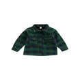 thumbnail image 3 of EIMELI Veste d'Automne pour Bébé Garçon, Chemises à Carreaux, Col Rabattu, Boutonnage Simple, Vert 2-3 Ans, 3 of 10