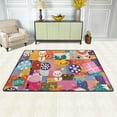 thumbnail image 2 of SKYSONIC Christmas Colorful Theme Non-Slip Area Rug, Snowman Reindeer Floor Carpet Comfort Floor Mats Decor for Indoor Front Porch Living Room Bedroom Kitchen, 36"x24", 2 of 5