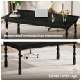 thumbnail image 6 of Tribesigns 62.2-Inch Large Wood Executive Desk, Farmhouse Style Writing/Study Table, Business Office Workstation Furniture with Carved Turned Legs, Black, 6 of 7