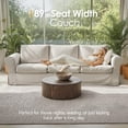 thumbnail image 7 of 89" Farmhouse 3-Seater Sofa, Deep Seat Couch with High Back Support, Washable Removable Cover, Rolled Arms, Gray, 7 of 7