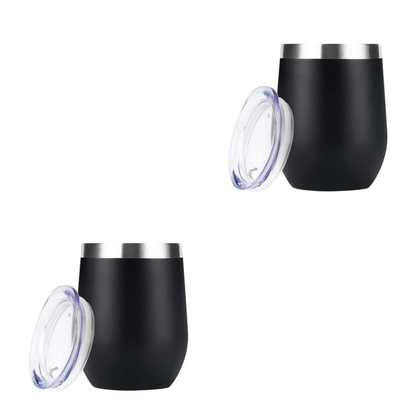 Wosthever Taza con aislamiento al vacío de 12/20oz, botella de agua para bebidas frías y calientes, taza de café, taza térmica al vacío de acero No.04 2piezas Wosthever CBP069428