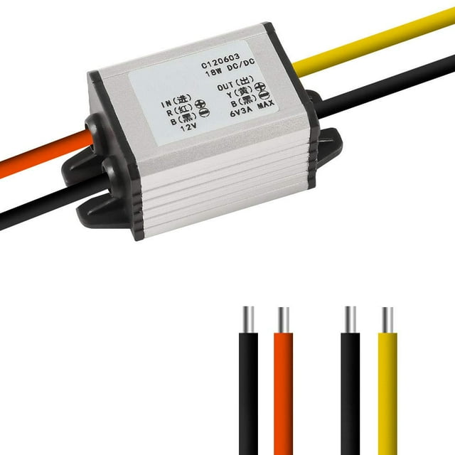 Convertidor de voltaje de alimentación para automóvil DORHEA 12V a 6V DC 3A 18W