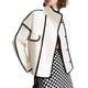 thumbnail image 3 of Chaqueta Corta de Mujer en Colores Contrastantes, Estilo Casual y Ligera, Ideal para Otoño e Invierno. Abrigo de Moda. M, 3 of 10