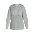 thumbnail image 5 of Time And Tru Women's Mixed Media Hoodie, Sizes XS-XXXL, 5 of 5