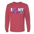 thumbnail image 2 of I Love My Boyfriend Tie Dye Pop Culture Mens Long Sleeve Shirt, Vintage Heather Red, X-Large, 2 of 3