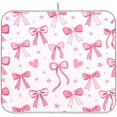 thumbnail image 7 of Pink Bows Heart Dish Drying Mat Kitchen Counter Mat Draining Mat Kitchen Accessories Dish Rack Pad for Dishes, Utensils, Countertops, Sinks 18x24in, 7 of 7