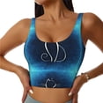 thumbnail image 1 of Balery Cat Sketch Sujetadores deportivos con espalda cruzada para mujer, acolchados, sin costuras, de alto impacto, ideales para yoga, gimnasio, entrenamiento y fitness.-Medium, 1 of 8