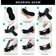 Upgrade Plantar Fasciitis Night Splint for Men Women, Drop Foot Brace Splint with Foot Massage Ball, Cushion Arch Support and Reinforcement Belt, Adjustable Ankle Brace for Foot Pain