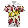 thumbnail image 4 of POP Comic Book Pop Art Flash Cool Graphic Men Zipper T-shirt Summer Casual Short Sleeve T-shirt Top, 4 of 7