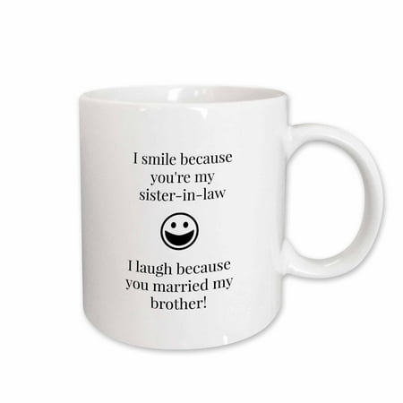 

3dRose Funny saying for sister in law Ceramic Mug 15-ounce