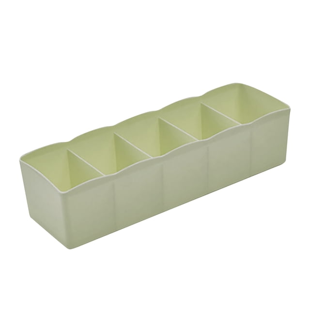 5 Cell Drawer Organizer, Stackable Storage Box for Underwear Socks Jewelry, Multipurpose Plastic Divider, for Closet Desk G