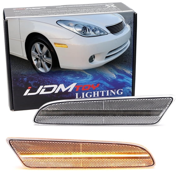 Semi-Clear Lens 36-SMD Amber Full LED Front Side Marker Light Kit For Lexus 2002-2006 ES300 ES330, Replace OEM Amber Front Sidemarkers