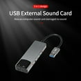 thumbnail image 3 of 6-in-1 USB External Optical Sound Card Multifunction Audio Converter Adapter for Notebook Aluminium Sound Card, 3 of 6