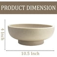 thumbnail image 6 of Large Decorative Bowl, Fruit Bowl for Kitchen Counter, Modern Resin Bowl for Home Decor, Key Holder for Entry Table, Sand Beige, 6 of 14
