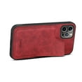 thumbnail image 4 of iPhone 12 6.1-inch Case,Dteck Shockproof Rubber Retro Leather Slim Card Holder Wallet Hybrid Back Phone Case Cover For Apple iPhone 12,Red, 4 of 6