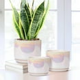 thumbnail image 6 of BUYMAX Plant Pots, 4+5+6 Inch Pots for Indoor Plants,Ceramic Planter Pot with Drainage Hole,Flower Pots for Succulent Cactus,Set of 3 - Rainbow Pearl Glaze, 6 of 7