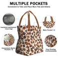 thumbnail image 3 of Beige Footballs and Numbers Pattern Drawstring Lunch Bag Women - Drawstring Lunch Bag Insulated for Work Office - Stain-Resistant Large Lunchbags for Women with Multi-Pockets, 3 of 6