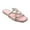 PINK, variant on Women's Rhinestone Slide Sandals Sparkly Flat Open Toe Sandals for Daily Wear, Wedding, Party, Travel & Vacation Comfortable Summer Slip-On Shoes