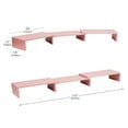 thumbnail image 3 of Mind Reader Dual Monitor Stand, Desktop Organizer, Laptop Riser, Office, MDF, 51.25"L x 9.25"W x 4.75"H, Pink, 3 of 8