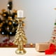 thumbnail image 3 of Ornamentos Del Árbol de Navidad Base de Vela Del Árbol de Navidad de Madera, Pieza Central de Escritorio Creativa Decorativa de Resina Europea, Portavelas Hechas a Mano Ecológicas, Decoración de Casa, 3 of 6