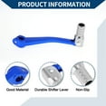 thumbnail image 3 of Folding Motorcycle Gear Shifter Lever for Bosuer 125 Aluminum Alloy Pedal Shift Lever Arm Blue Lever Silver Tone Head, 3 of 6
