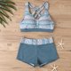thumbnail image 4 of Traje de baño para mujer Traje de baño dividido con estampado grande para mujer Falda de bikini Traje de baño dividido Trajes de baño para mujer, 4 of 6