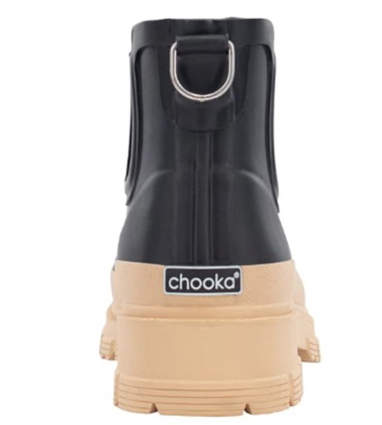 CHOOKA Women's CH Storm Chelsea Rain Boot In Black/Tan, 8