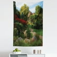 thumbnail image 1 of Nebraska Tapestry, Picture of a Gazebo at the Sunken Gardens in Lincoln City Blooming Green Nature, Fabric Wall Hanging Decor for Bedroom Living Room Dorm, 5 Sizes, Multicolor, by Ambesonne, 1 of 1