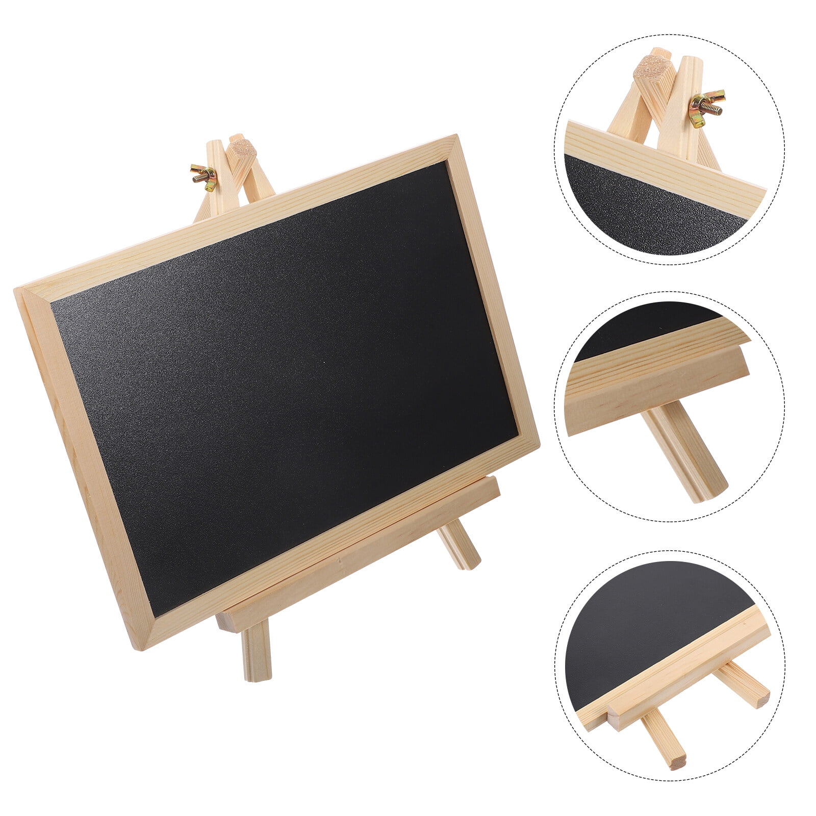 Chalkboards Mini Blackboard Wood Chalk Board With Wood Base - Temu