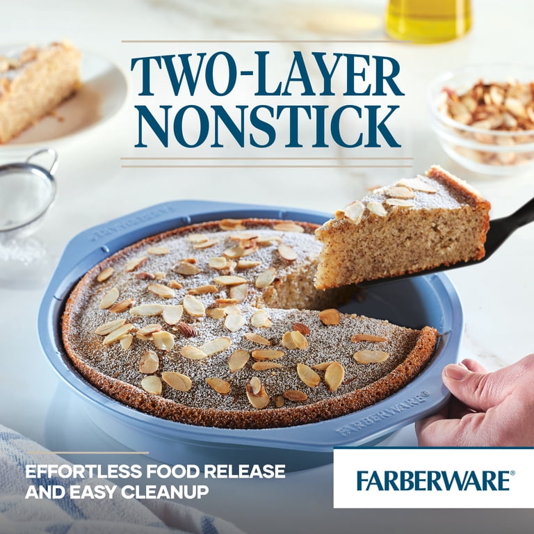 Farberware Easy Solutions 9-Inch Round Cake Pan, Blue photo 3