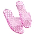 thumbnail image 3 of WRISTBIQUE 1 Pair Fashionable Hotel Slippers Women Breathable PVC Reusable for Indoor Use, 3 of 6