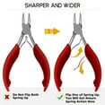 thumbnail image 3 of Toenail Clippers for Ingrown Toenail or Thick Nails, Ingrown Toenail Clippers for Seniors Sharp Stainless Steel Soft Non-Slip Handle Red, 3 of 7